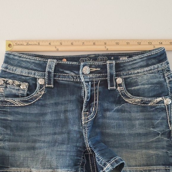 Miss Me Dark Blue Jean Shorts - Picture 9 of 11